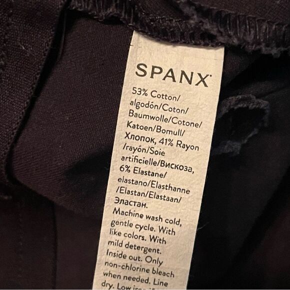 SPANX On-the-Go Ankle Slim Straight Size Large Black Classic Stretch Control - Picture 6 of 7